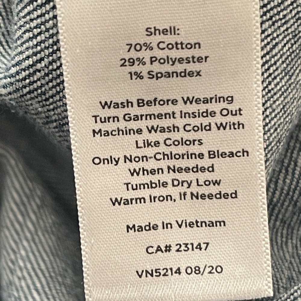 TALBOTS Talbots Stretch Denim A-Line Button Front… - image 5